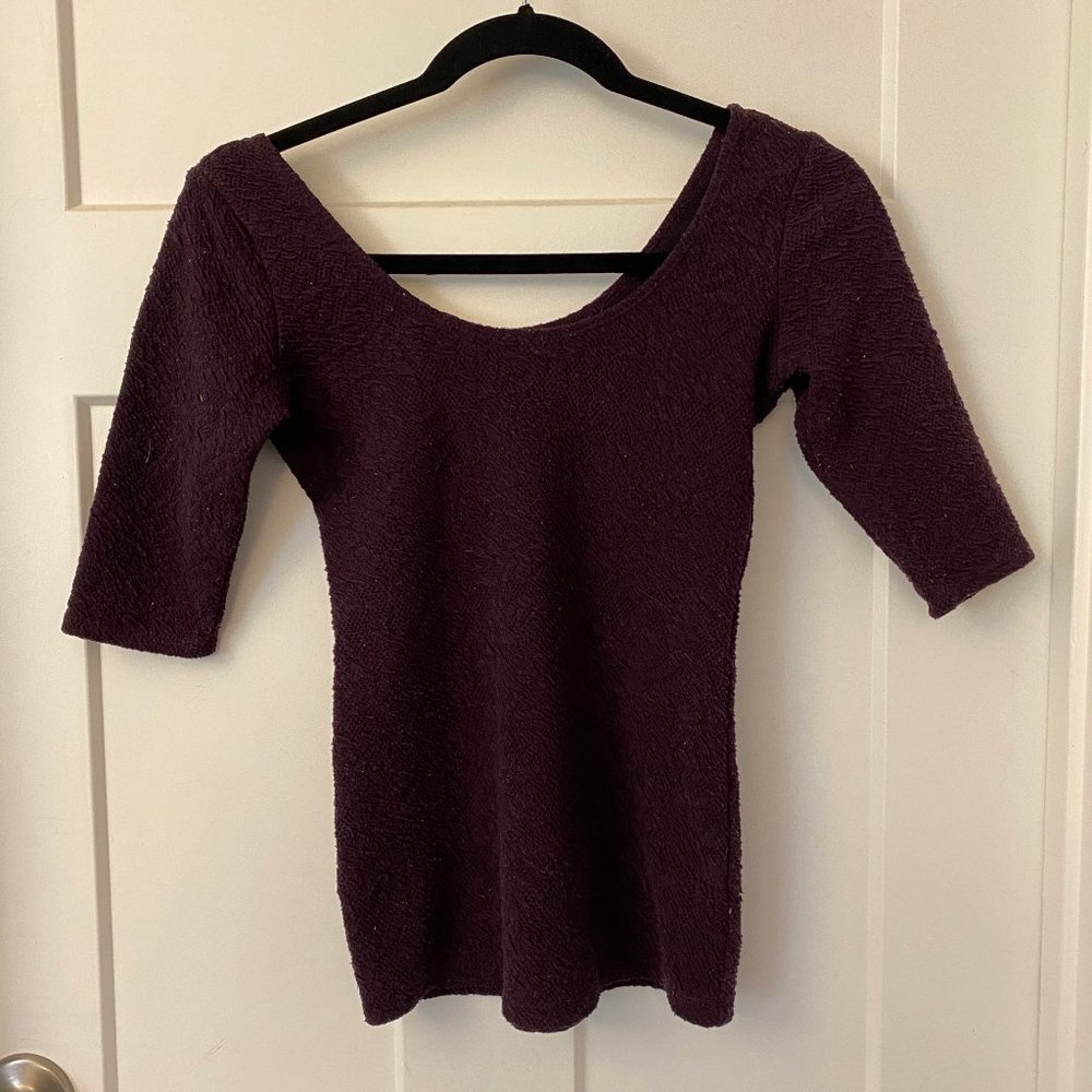 Garage Ballerina Top Tee Dark Purple in S